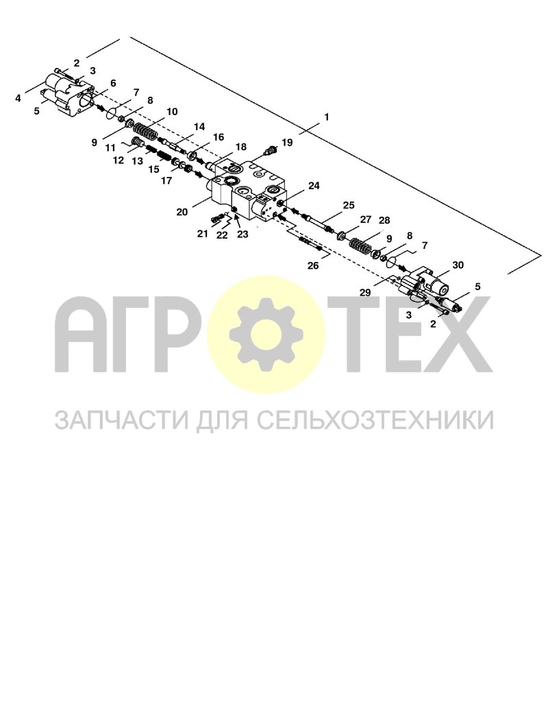 Чертеж Секция гидрораспределителя в сборе (6VLV30bl)